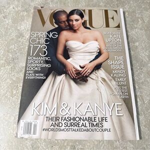 Vogue Magazine Kim Kardashian Kanye West Wedding Gown April 2014 Kate Upton